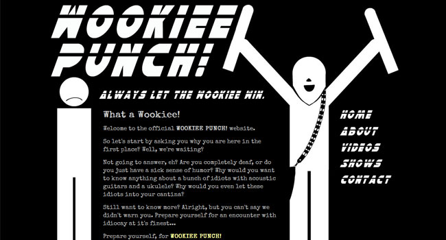 wookieepunch.com home page screenshot